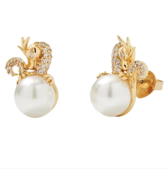 Kate Spade Dazzling Dragon Studs - post back🐉🪙💎 - Picture 4 of 16